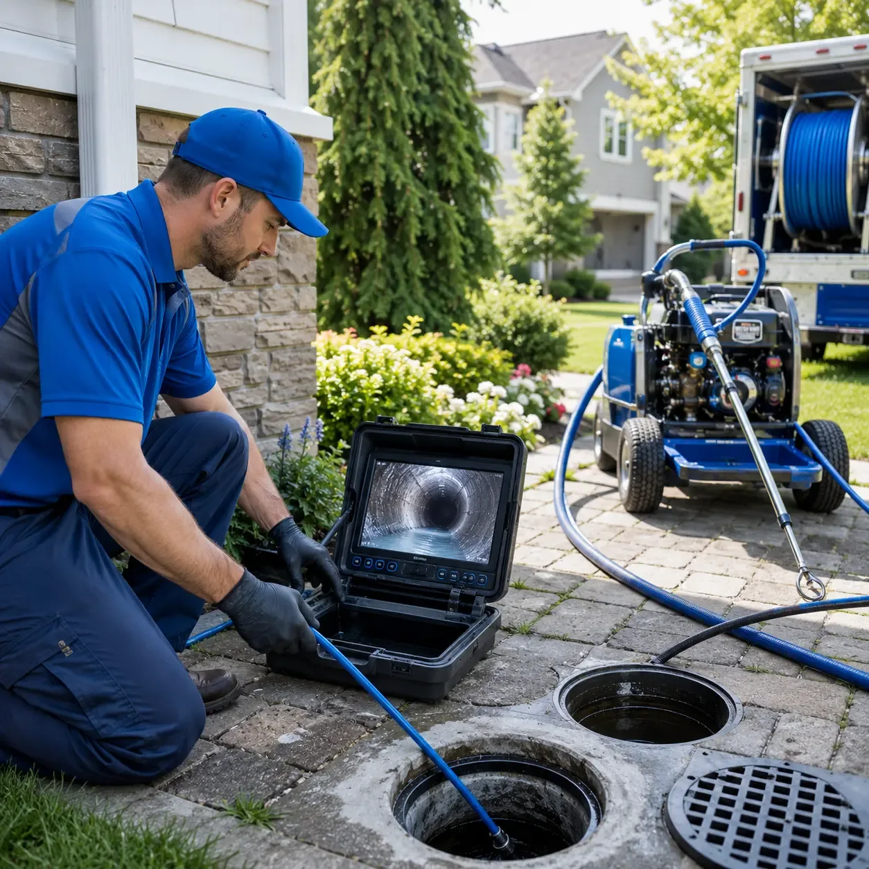 Outdoor drain cleaning professionals serving Pointe Aux Pins, MI