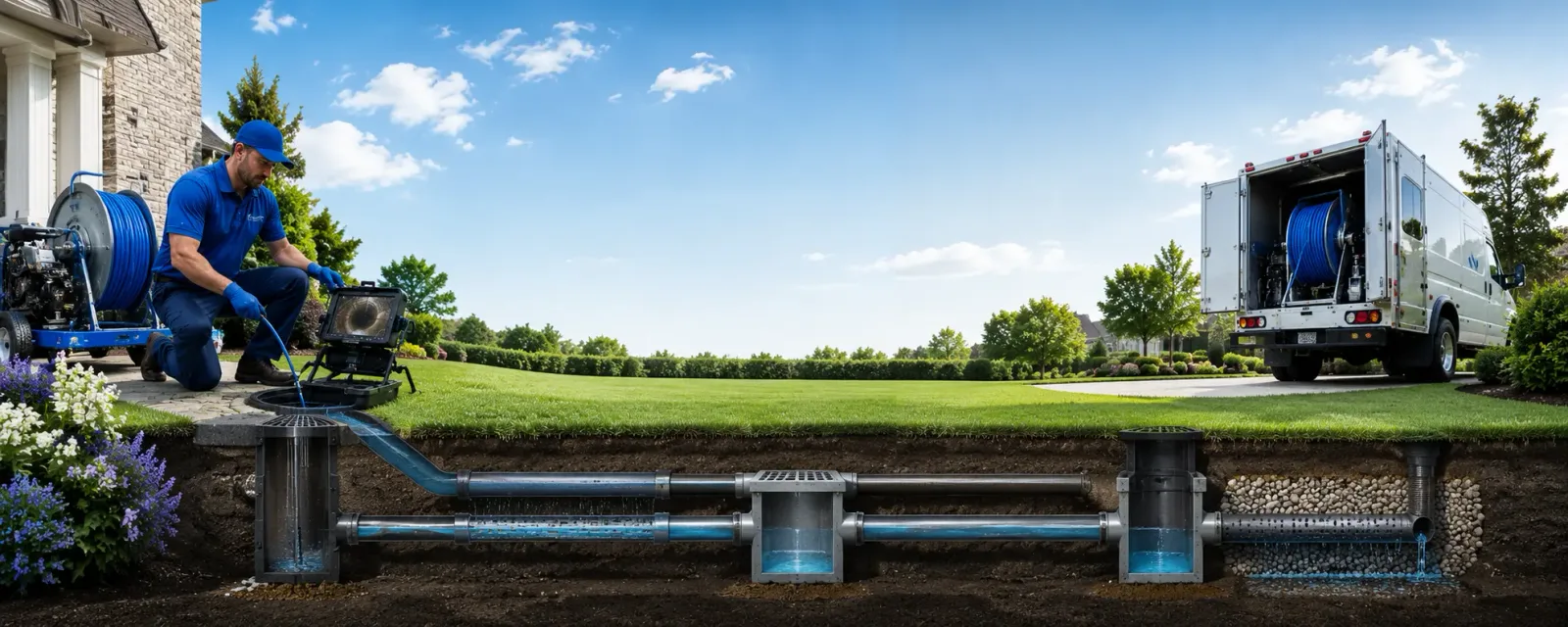 Outdoor drain cleaning information for Pointe Aux Pins, MI
